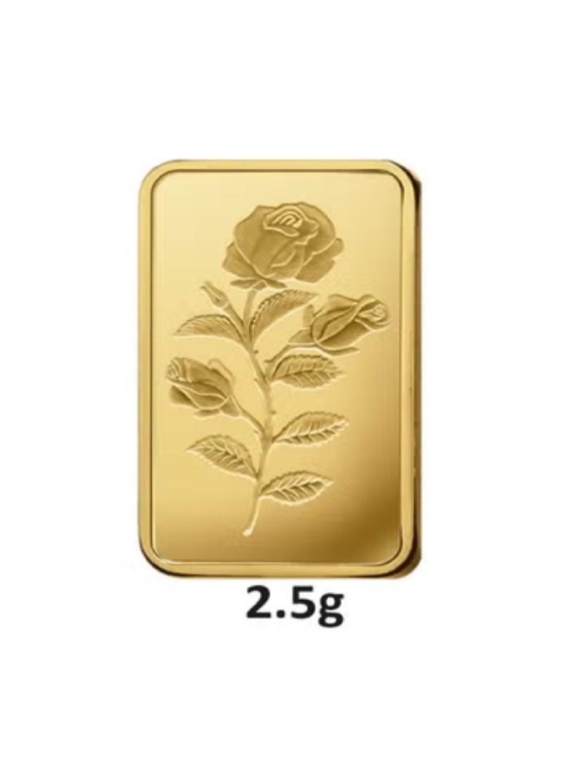 24 karat gold bar, weighing 2.5 gram